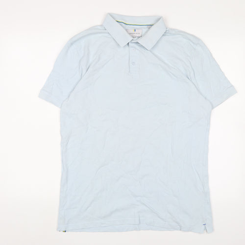 Larsson & Co Blue Men's Polo Shirt L Short Sleeve Cotton