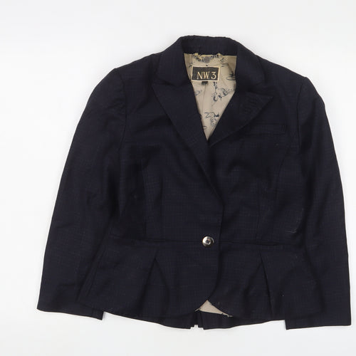 NW3 Women's Black Wool Suit Jacket Size 10