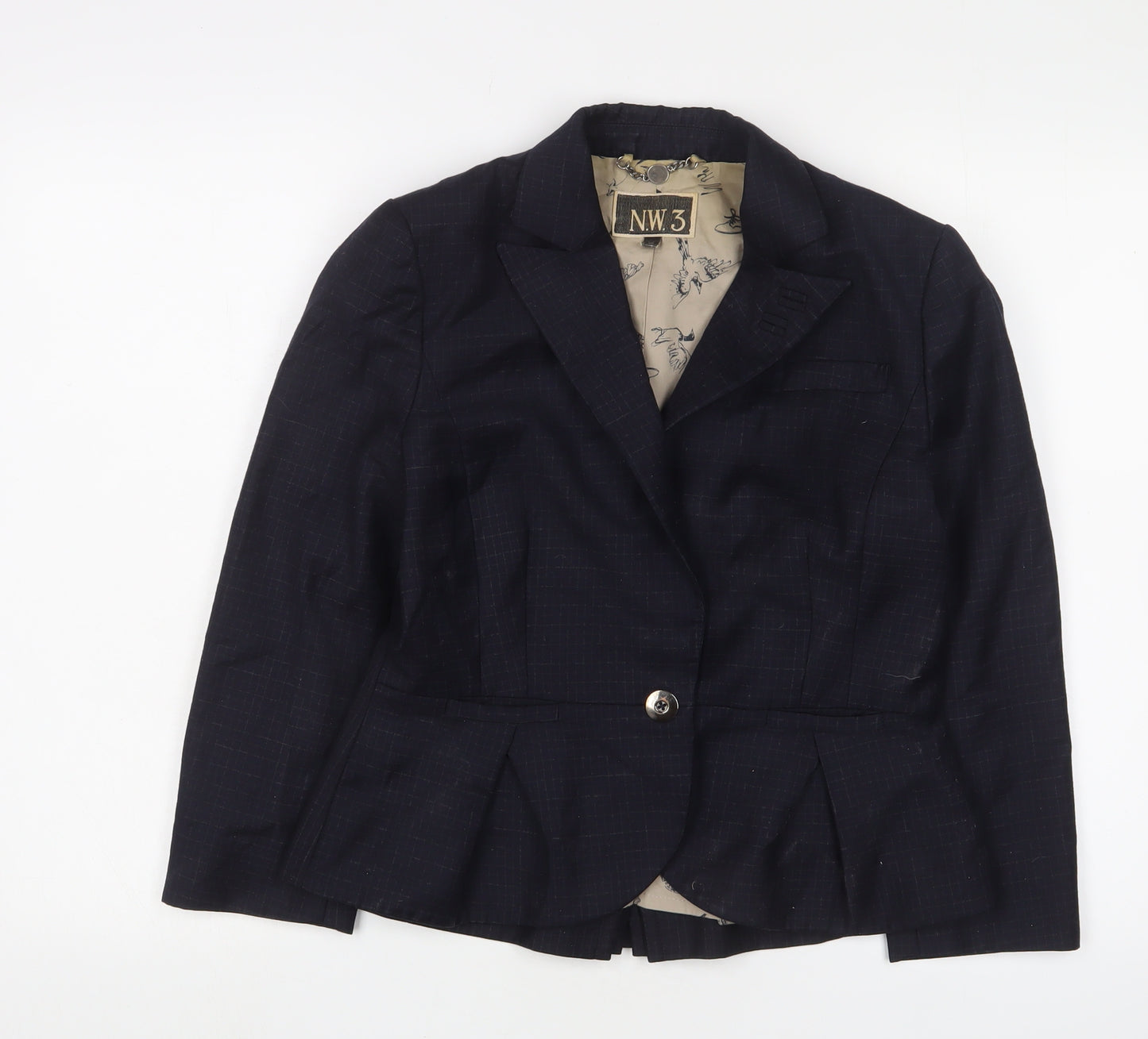 NW3 Women's Black Wool Suit Jacket Size 10
