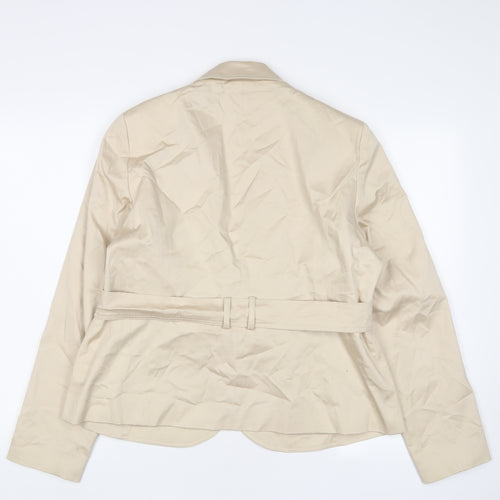 Laura Ashley Women's Beige Belted Blazer Size 16