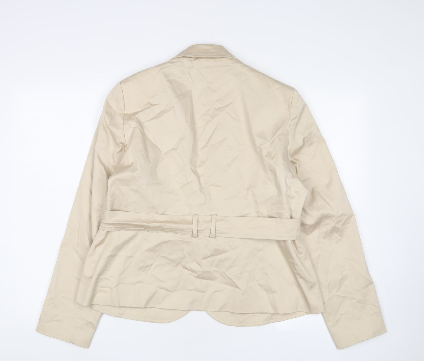 Laura Ashley Women's Beige Belted Blazer Size 16