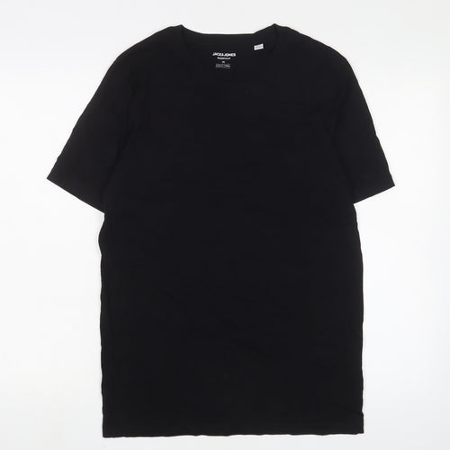 Jack & Jones Black Cotton T-Shirt - Medium