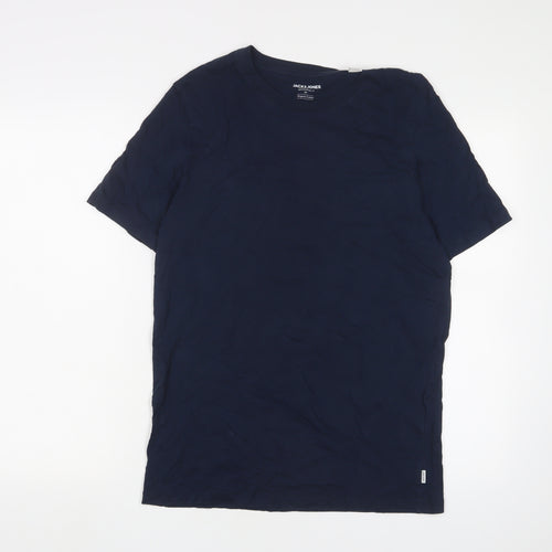 Jack & Jones Men's Blue M Crew Neck T-Shirt