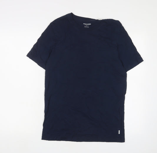 Jack & Jones Men's Blue M Crew Neck T-Shirt