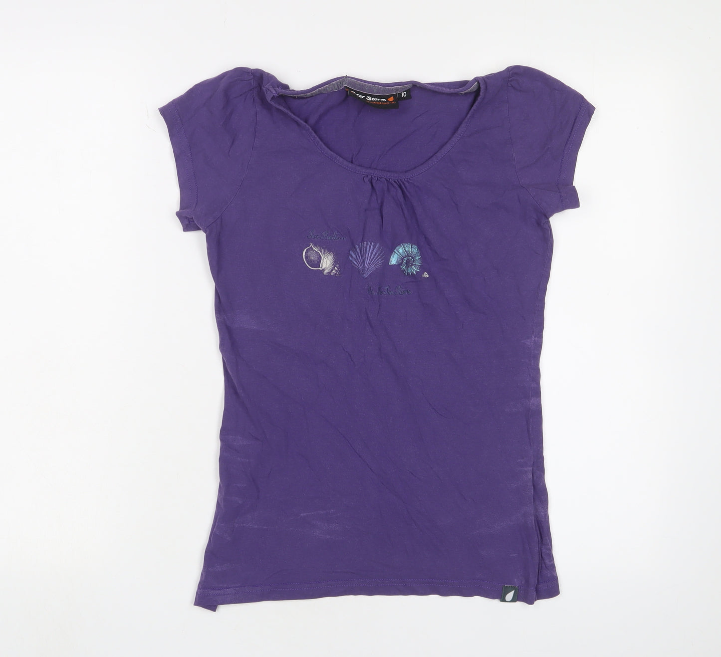 Peter Storm Women's Purple T-Shirt, Size 10, 100% Cotton