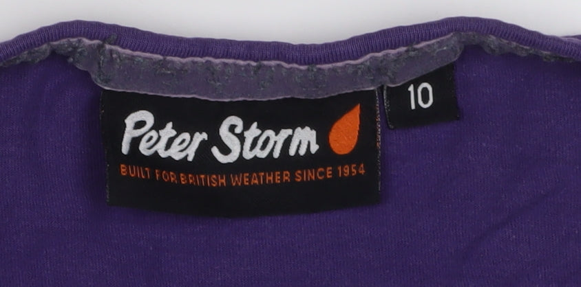 Peter Storm Women's Purple T-Shirt, Size 10, 100% Cotton