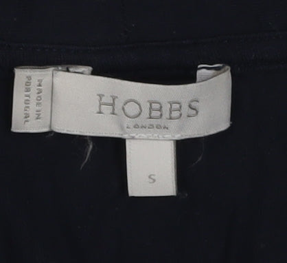 Hobbs Women's Black Viscose Blouse, Size S, 3/4 Sleeve