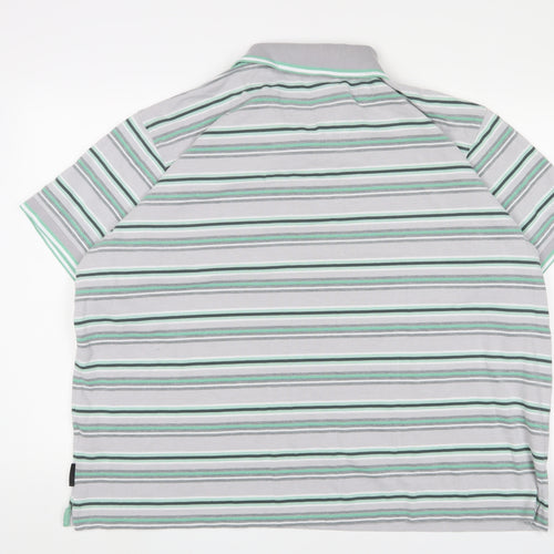 Guinness Men 4XL Green Striped Polo Shirt