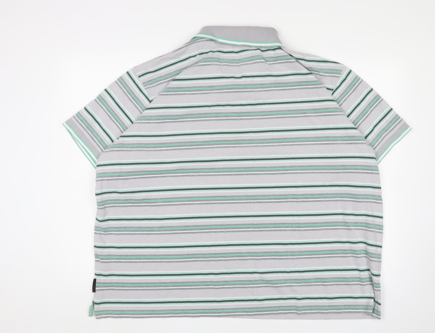 Guinness Men 4XL Green Striped Polo Shirt