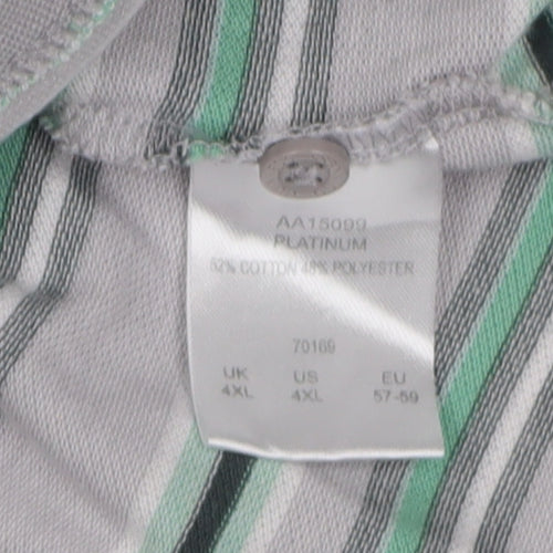 Guinness Men 4XL Green Striped Polo Shirt