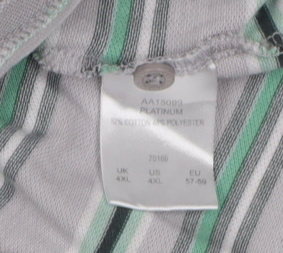 Guinness Men 4XL Green Striped Polo Shirt
