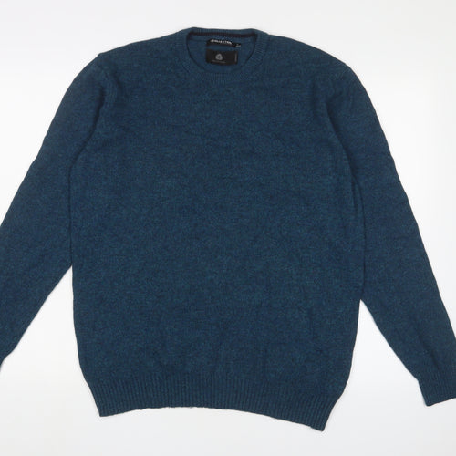 Debenhams Men's Blue Wool Pullover Jumper M