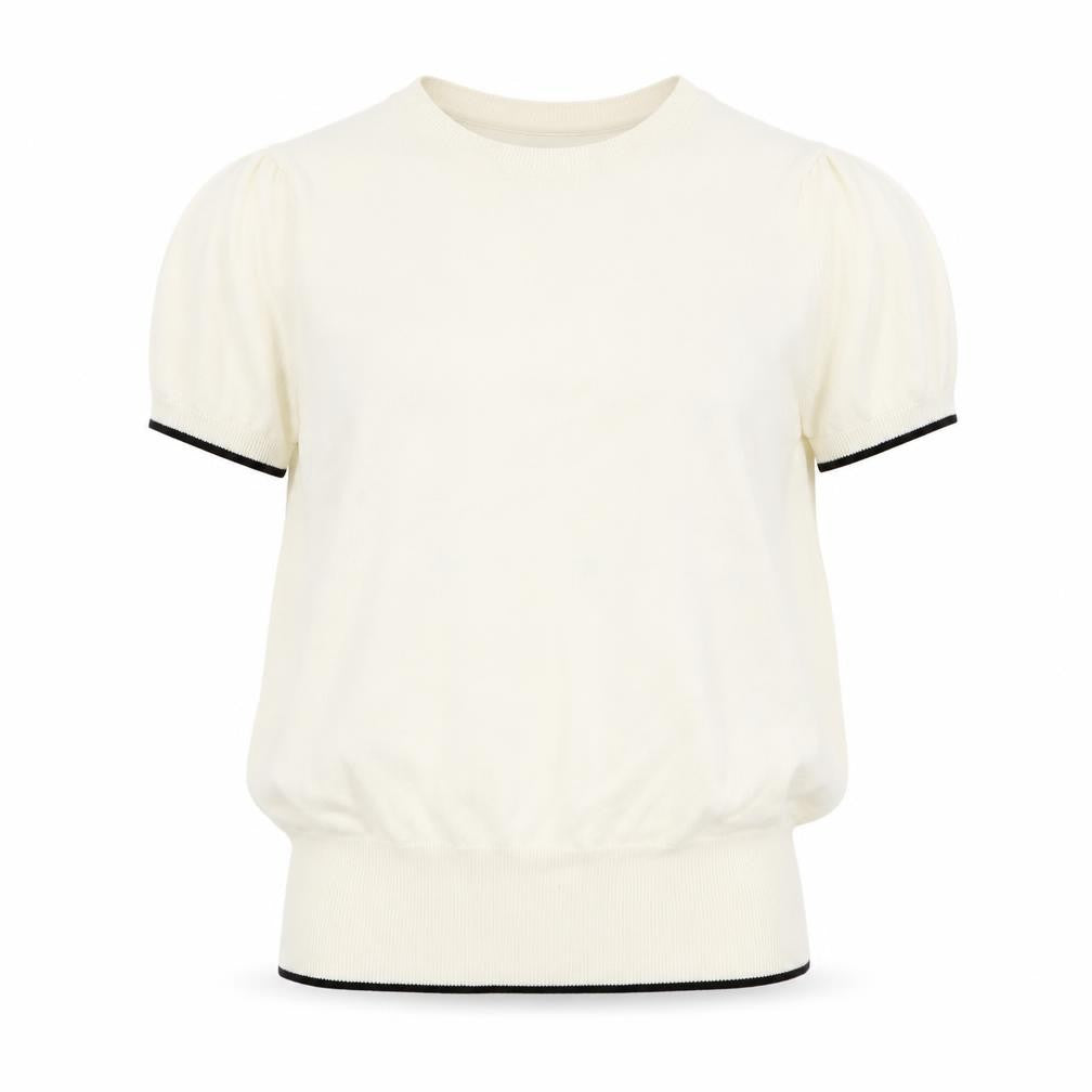 Front view of Oasis Women's White Polka Dot jumper S