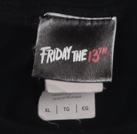 Friday the 13th Men's Black XL Horror T-Shirt