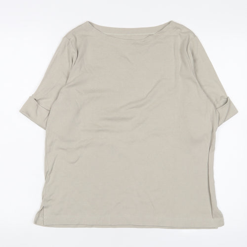 Hasting & Smith Beige Boat Neck Women's T-Shirt L