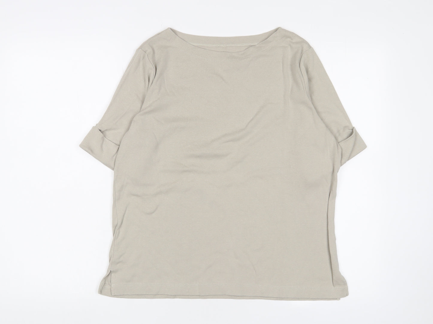 Hasting & Smith Beige Boat Neck Women's T-Shirt L