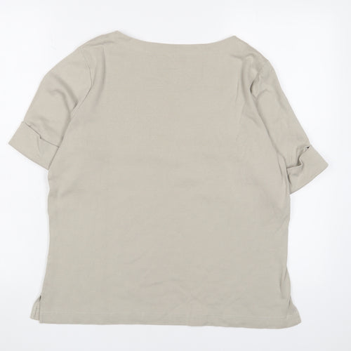 Hasting & Smith Beige Boat Neck Women's T-Shirt L