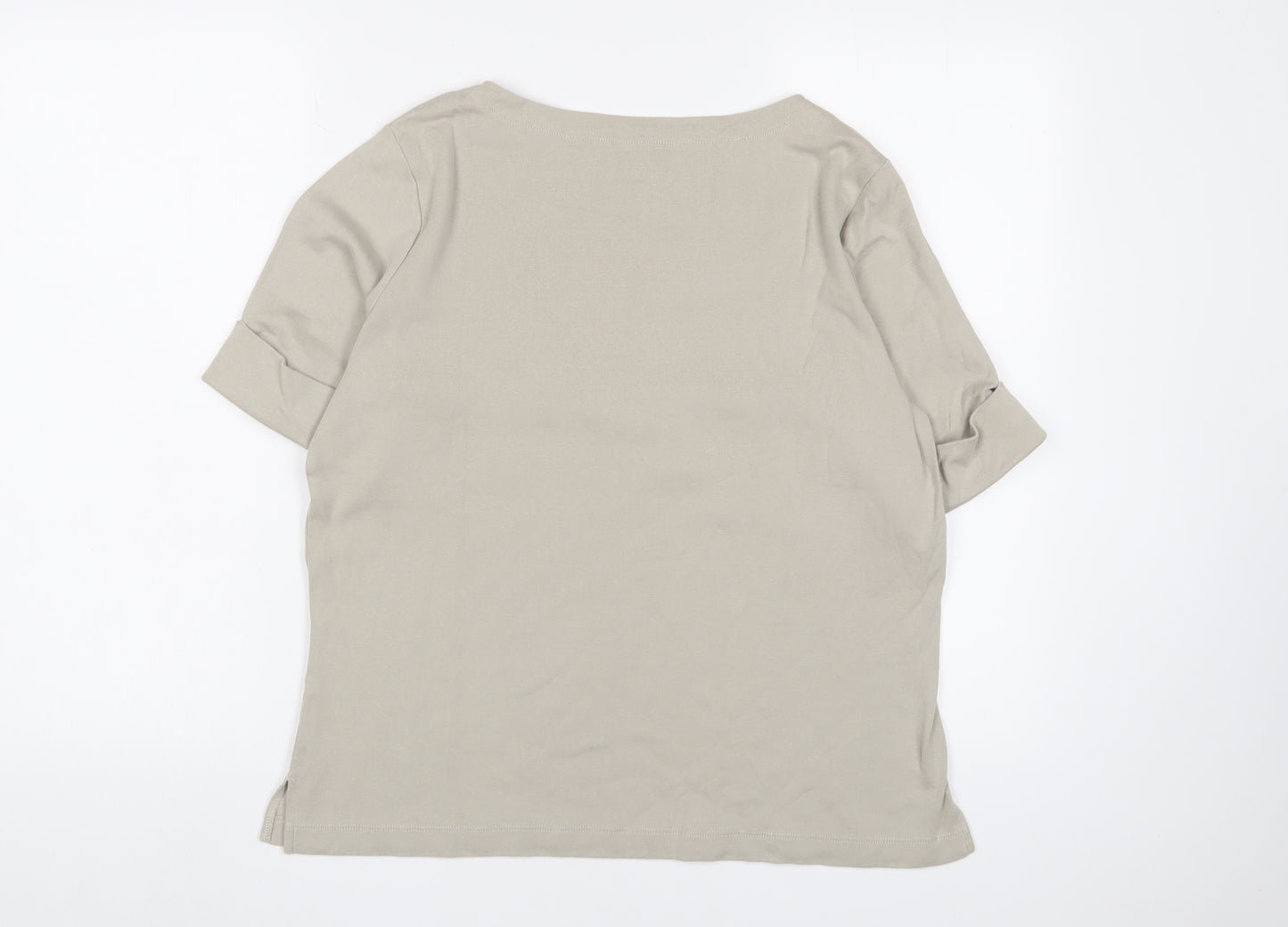 Hasting & Smith Beige Boat Neck Women's T-Shirt L