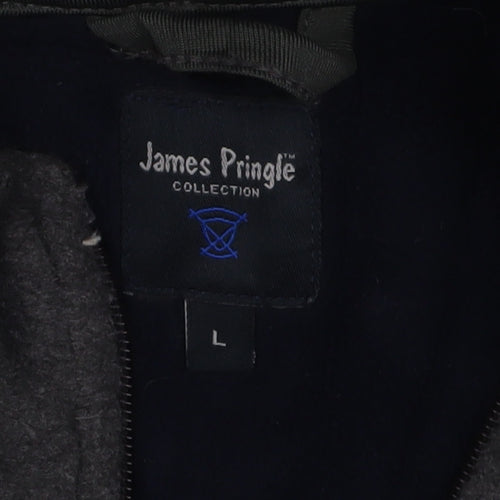 James Pringle Men's Grey Fleece Jacket L Casual Zip