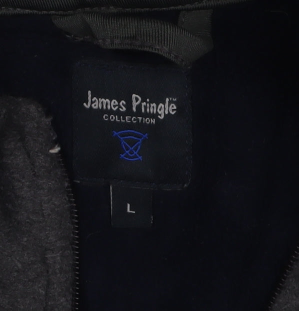 James Pringle Men's Grey Fleece Jacket L Casual Zip