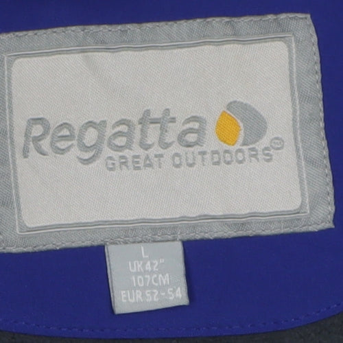 Regatta Men's Blue Soft Shell Jacket Size L Casual