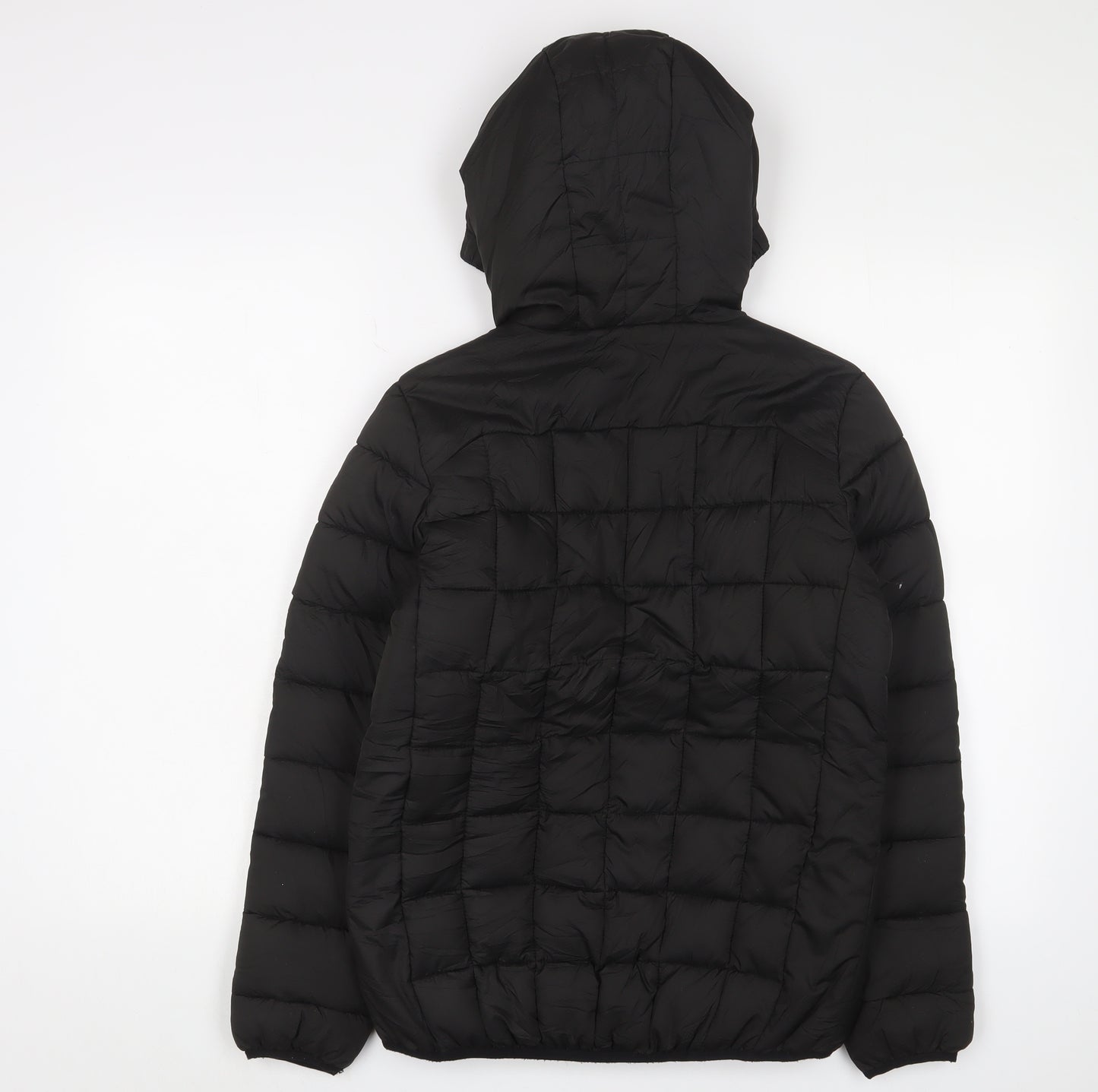 Surfanic Girls Black Puffer Jacket, Size 14, Hooded