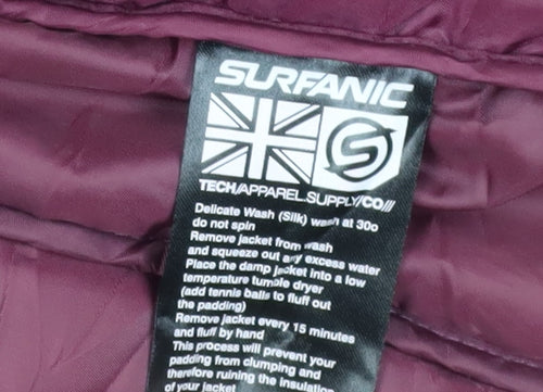 Surfanic Girls Black Puffer Jacket, Size 14, Hooded