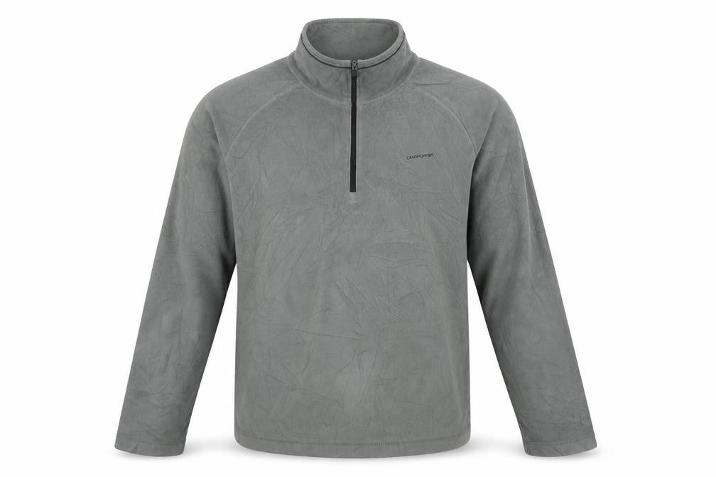 Front view of Craghoppers Men's Grey 1/2 Zip Fleece XL