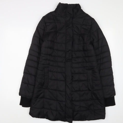 Hobbs Women's Black Puffer Jacket Coat Size 10