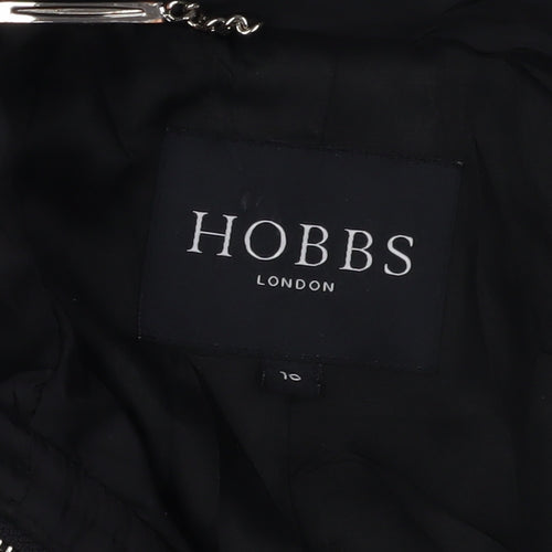 Hobbs Women's Black Puffer Jacket Coat Size 10