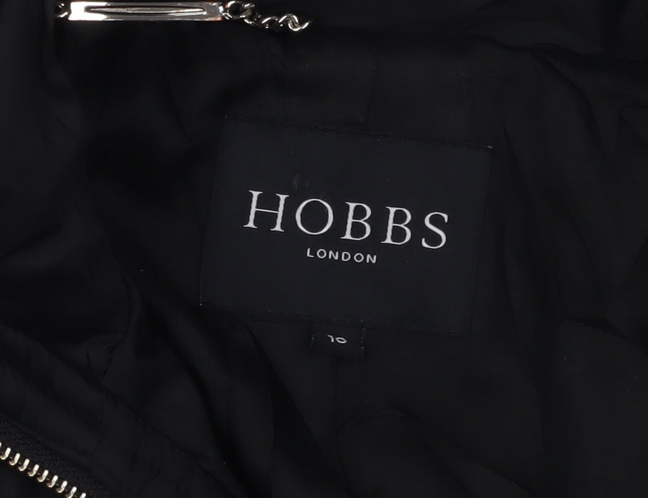 Hobbs Women's Black Puffer Jacket Coat Size 10