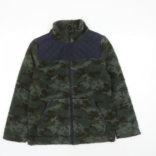 FatFace Boys Green Camouflage Puffer Jacket 12-13 Years