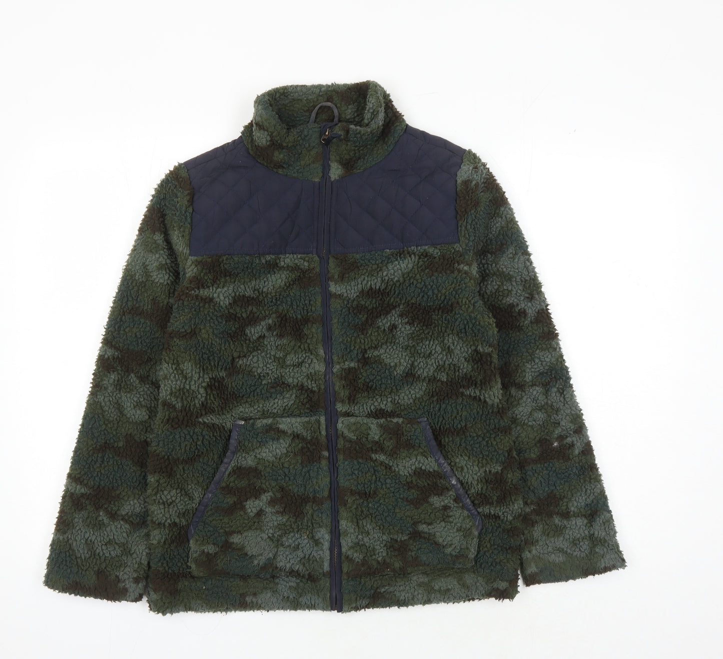FatFace Boys Green Camouflage Puffer Jacket 12-13 Years