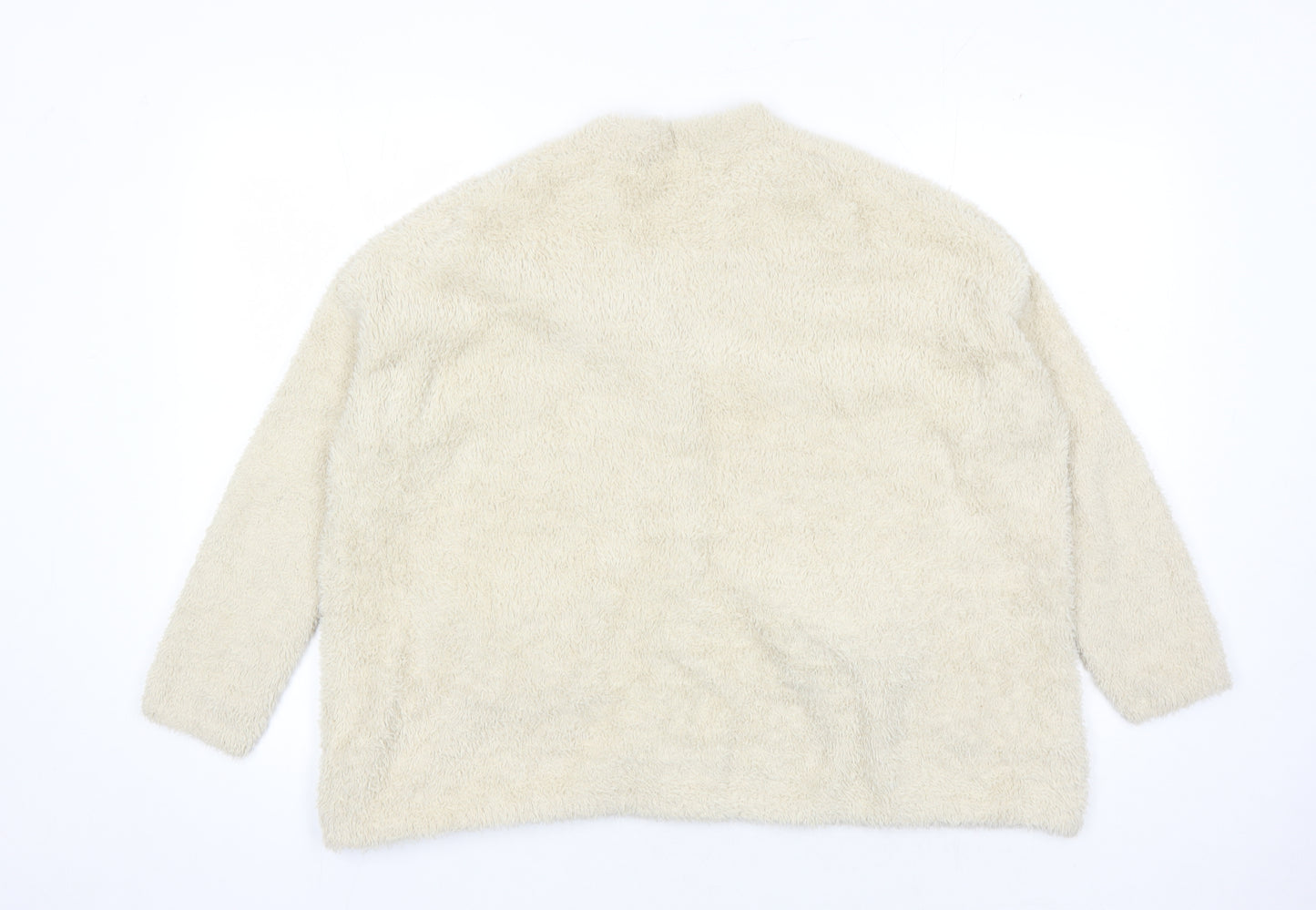 Pull & Bear Women's Beige V-Neck Cardigan Size S