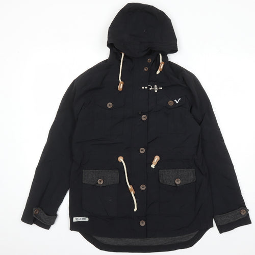 VOJ Jeans Women's Black Parka Jacket Size 12