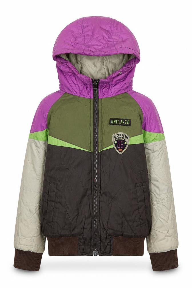 Front view of Next girls’ multicoloured bomber jacket 6 years
