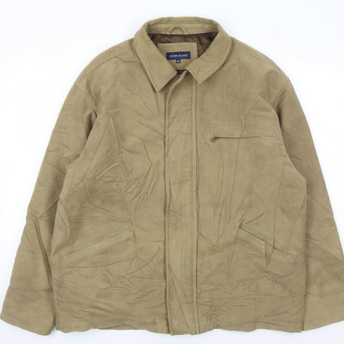 River Island Men's Beige Cotton Jacket - Medium