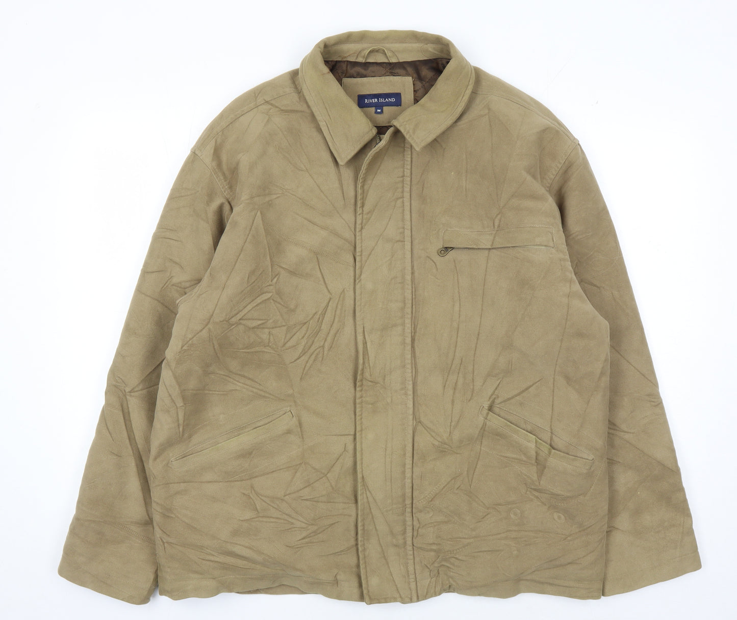 River Island Men's Beige Cotton Jacket - Medium