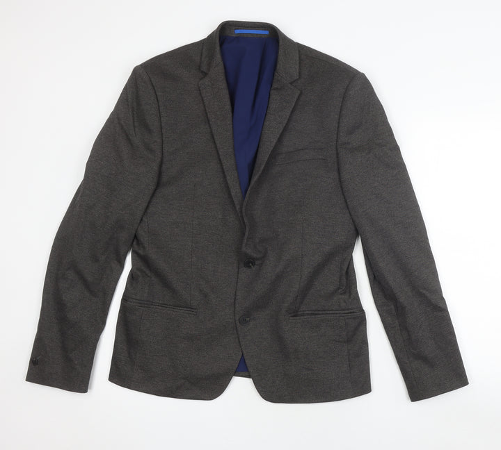 River Island Men's Grey Slim Fit Blazer Size 40R
