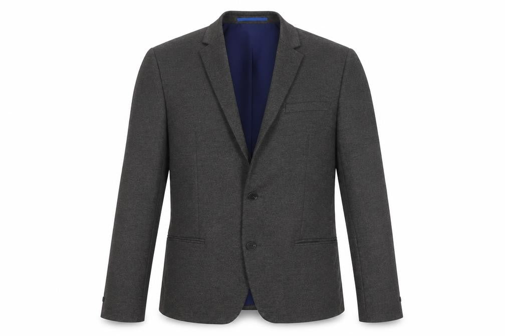 Front view of River Island Men's Grey Slim Fit Blazer, size 40R