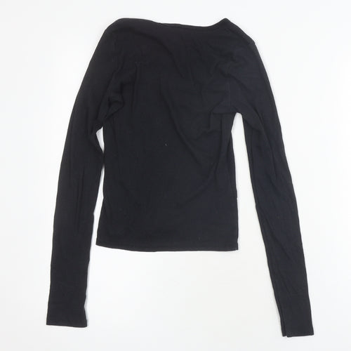 Hollister Women's Black XS Long Sleeve Basic T-Shirt