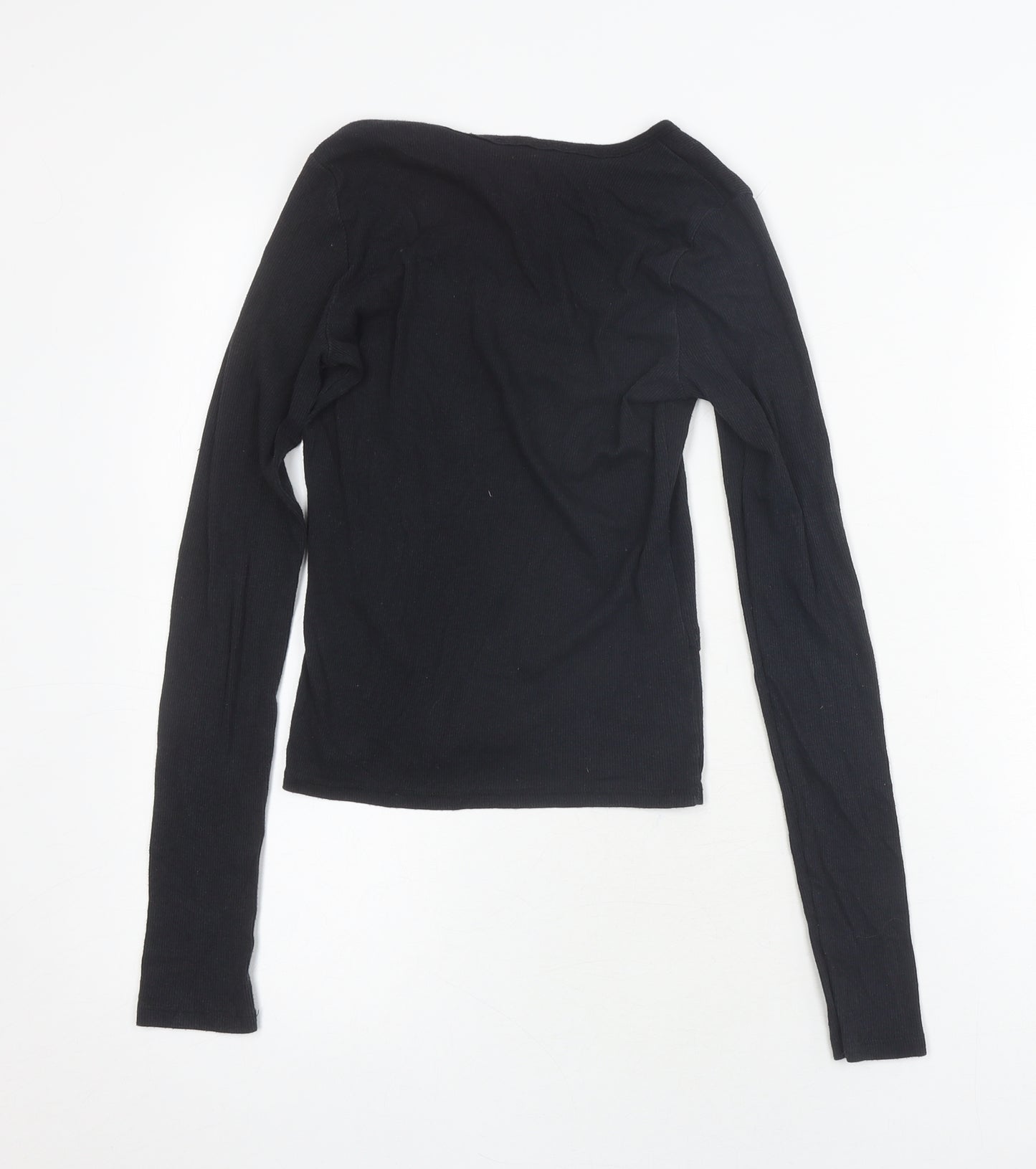 Hollister Women's Black XS Long Sleeve Basic T-Shirt