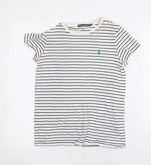 Ralph Lauren Women’s White Striped T-Shirt S