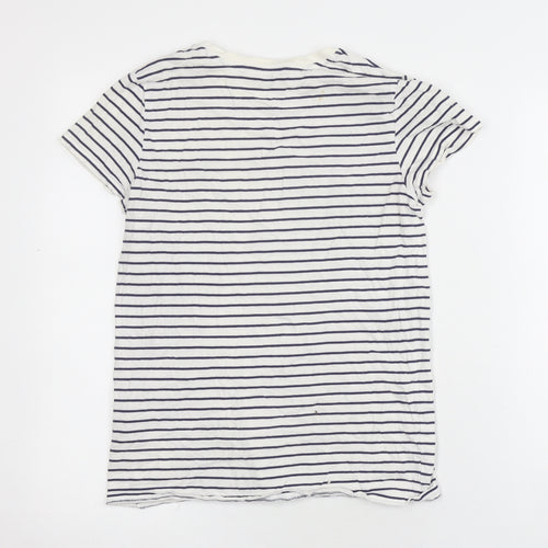 Ralph Lauren Women’s White Striped T-Shirt S