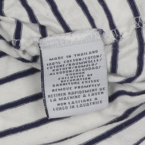 Ralph Lauren Women’s White Striped T-Shirt S