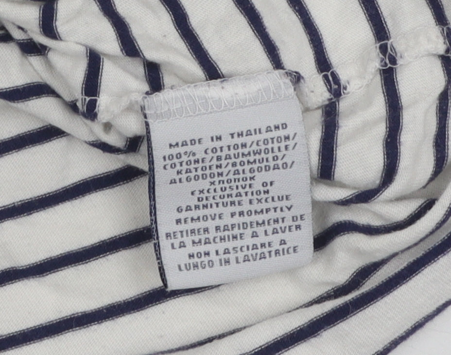 Ralph Lauren Women’s White Striped T-Shirt S