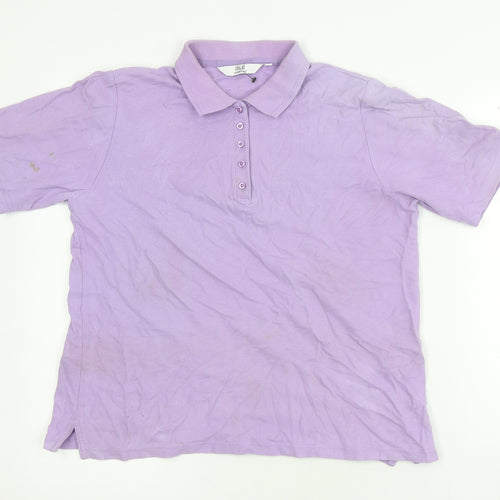 Isle Essentials Women's Purple Polo Shirt Size 14