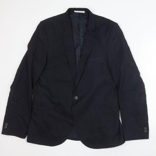 Moss London Men's Black Blazer Size M Slim Fit