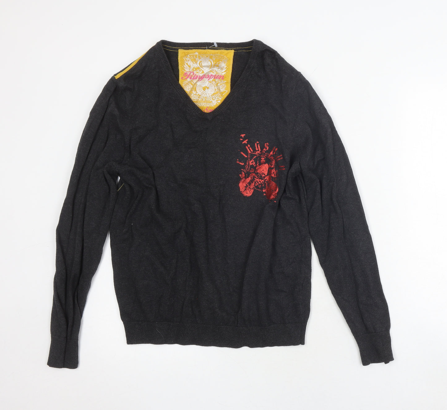 Ringspun Women's Black S Pullover Jumper