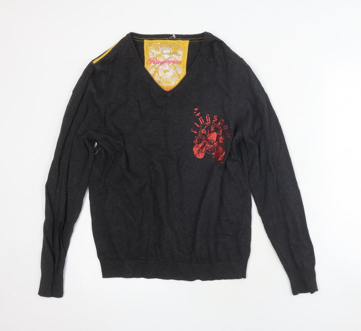Ringspun Women's Black S Pullover Jumper
